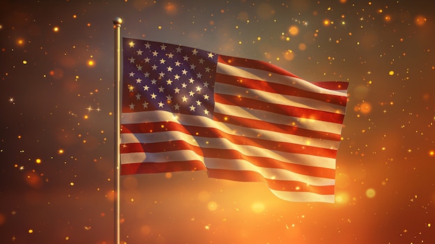 Foto grátis representação da bandeira americana para a celebração do dia nacional da lealdade