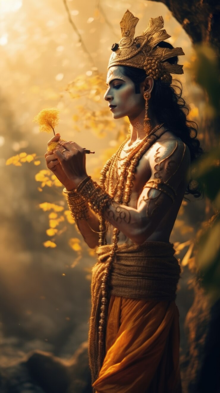 Foto grátis representação fotorrealista da divindade krishna
