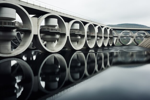 Representação futurista da estrutura da água