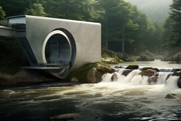 Representação futurista da estrutura da água
