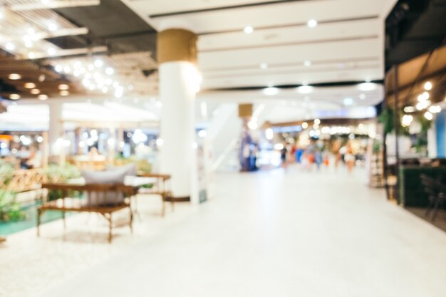 Resumo borrão e bokeh defocused shopping center interior da loja de departamentos