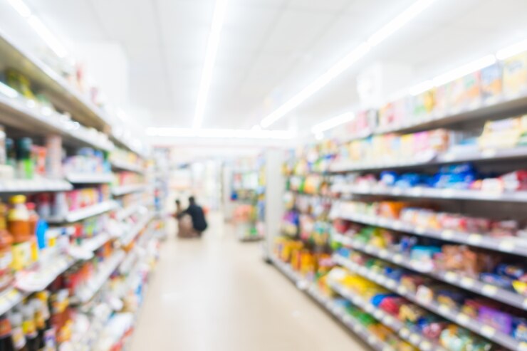 Foto grátis resumo borrão e supermercado defocused