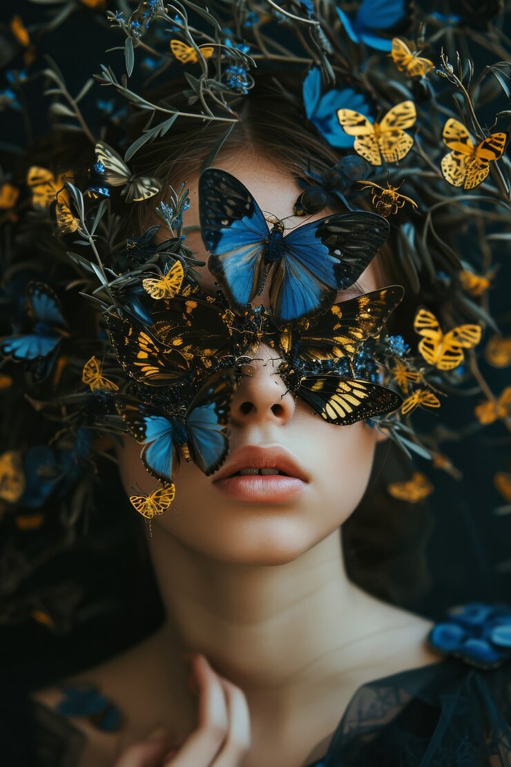 Foto grátis retrato conceitual de pessoa sobre-estimulada