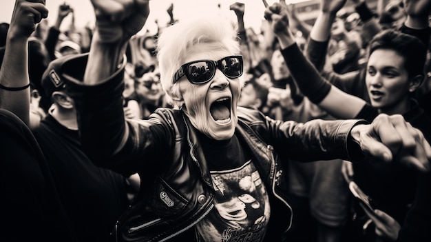 Foto grátis retrato de avós rebeldes de tiro médio