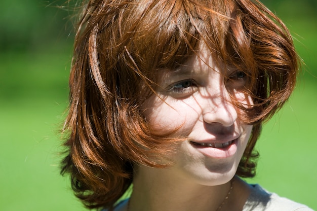 Retrato de cabelo vermelho