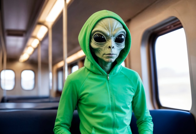 Foto grátis retrato de criatura extraterrestre ou alienígena