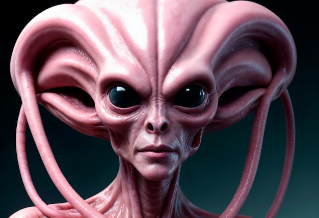 Foto grátis retrato de criatura extraterrestre ou alienígena