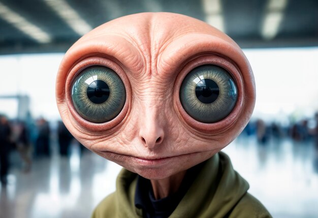 Foto grátis retrato de criatura extraterrestre ou alienígena