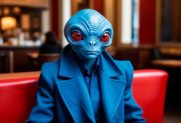 Foto grátis retrato de criatura extraterrestre ou alienígena