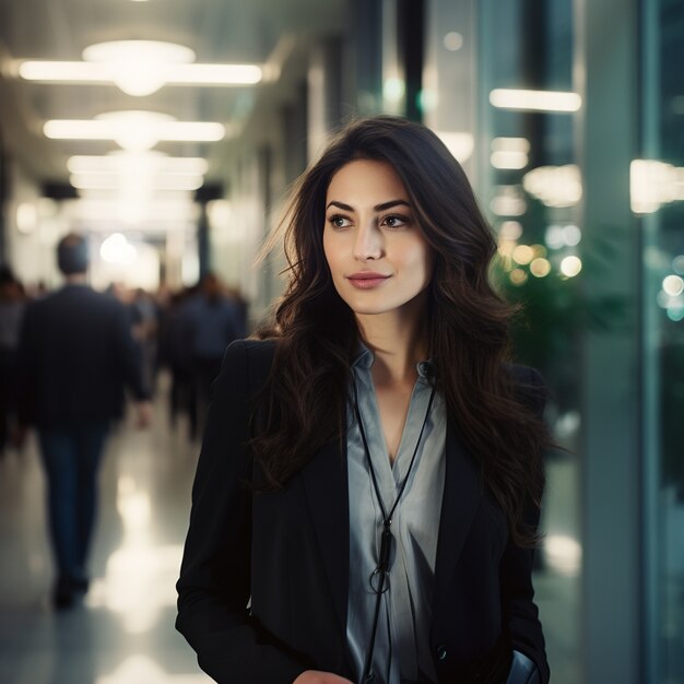 Retrato de empresária elegante e profissional