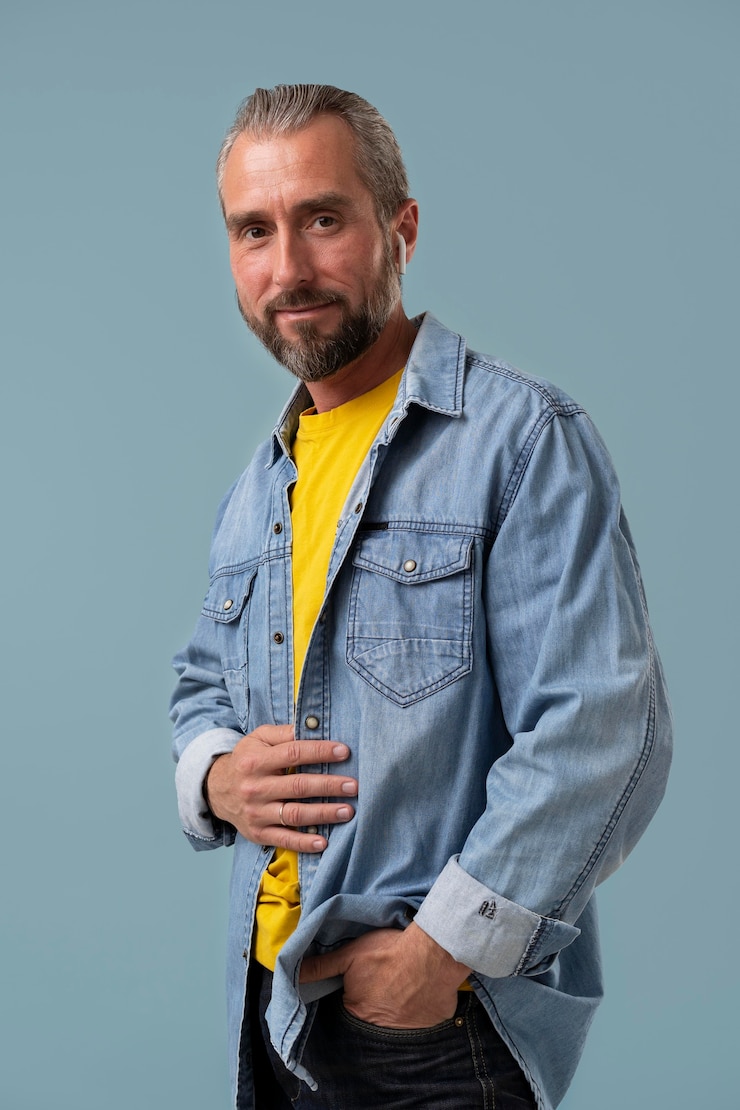 Foto grátis retrato de homem sênior sorridente