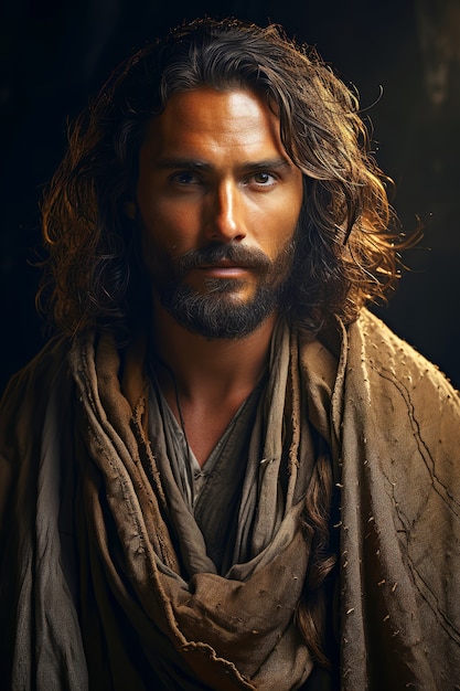 Foto grátis retrato de jesus ao ar livre