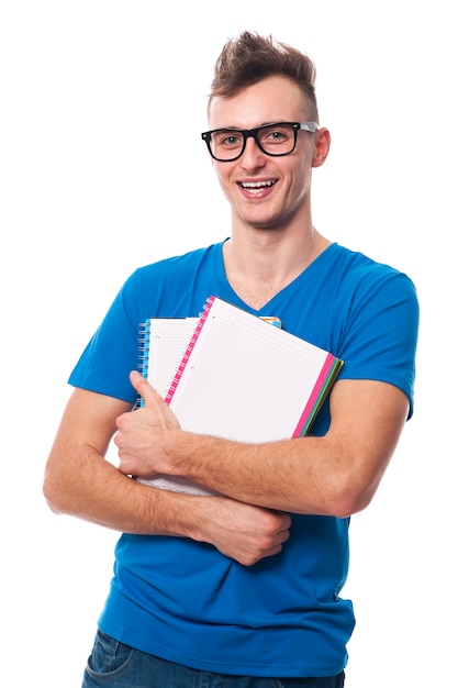 Retrato de jovem estudante descolada