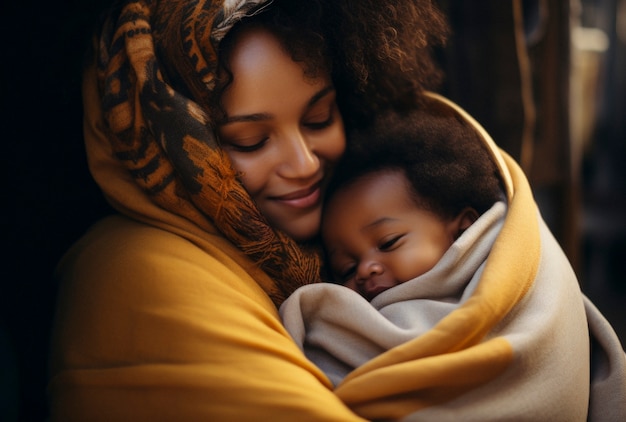 Foto grátis retrato de mãe e filho felizes