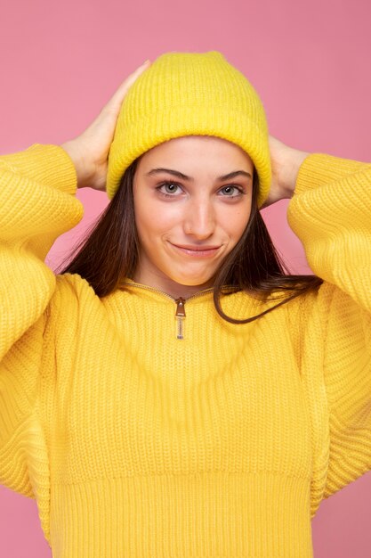 Retrato de menina adolescente de perto