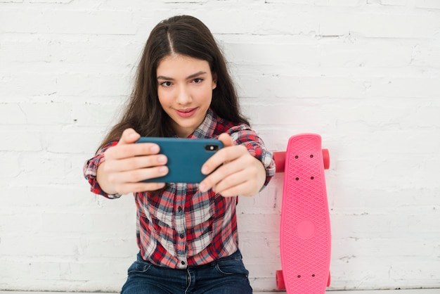 Foto grátis retrato, de, menina adolescente