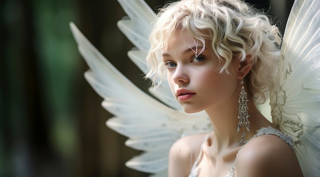 Foto grátis retrato de mulher com estética de fantasia de conto de fadas