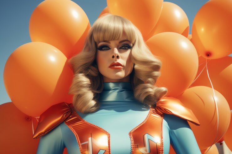 Foto grátis retrato de mulher com terno legal de super-herói