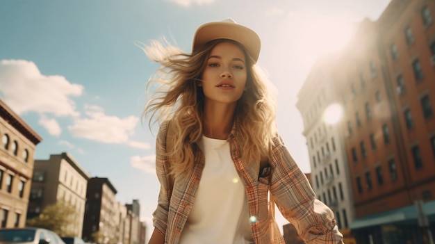 Foto grátis retrato de mulher em nova york