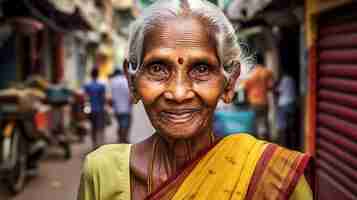 Foto grátis retrato de mulher indiana no bazar
