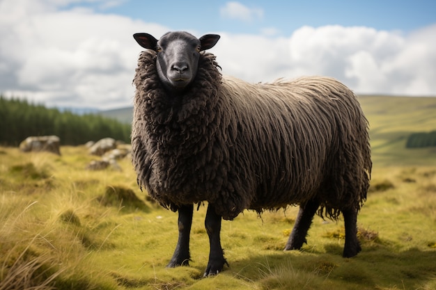 Foto grátis retrato de ovelha negra