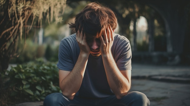 Foto grátis retrato de pessoa com depressão