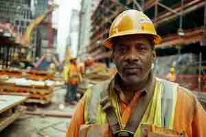 Foto grátis retrato de pessoa que trabalha na indústria da construção