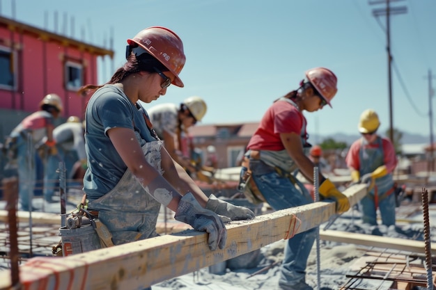 Foto grátis retrato de pessoa que trabalha na indústria da construção