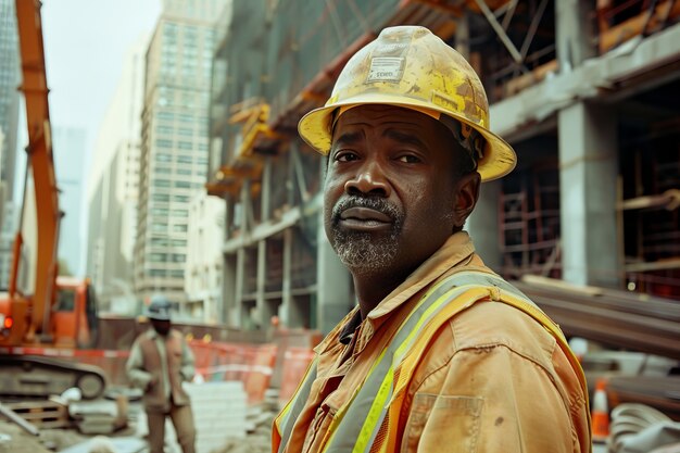 Retrato de pessoa que trabalha na indústria da construção