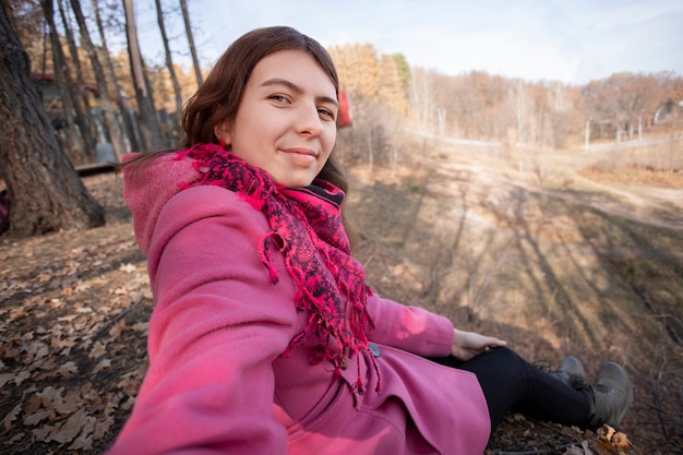 Foto grátis retrato de selfie para videochamada