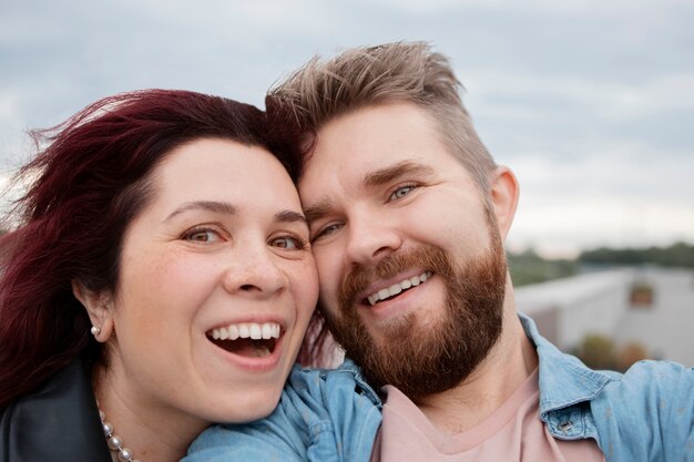 Retrato de selfie para videochamada