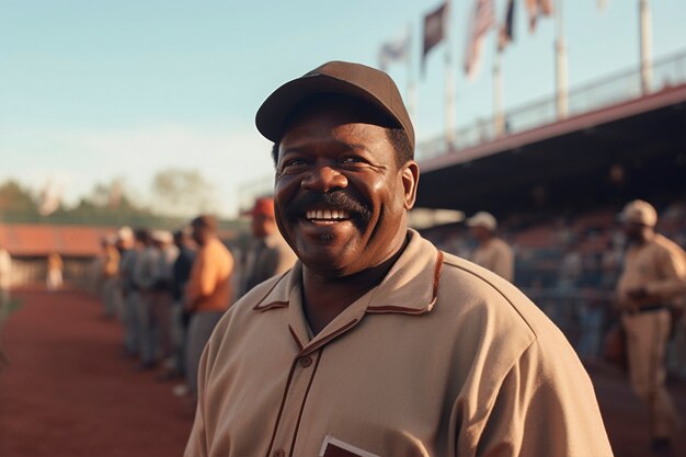 Retrato de treinador de beisebol