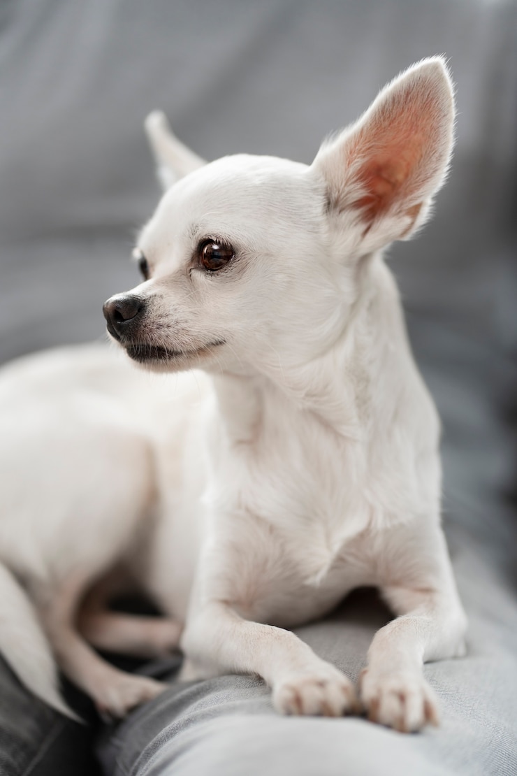 Foto grátis retrato de um cão chihuahua bonito