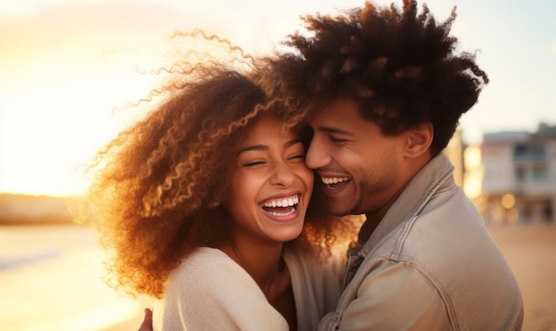 Foto grátis retrato de um casal apaixonado mostrando afeto