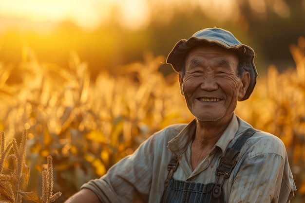 Foto grátis retrato de um homem a exercer a sua profissão para celebrar o dia internacional do trabalho