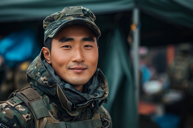 Foto grátis retrato de um homem a exercer a sua profissão para celebrar o dia internacional do trabalho