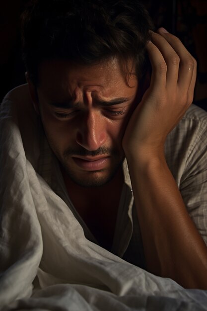 Retrato de um homem deprimido