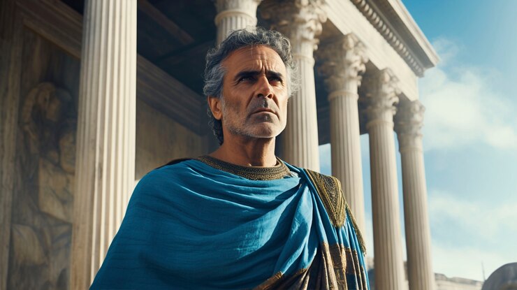 Foto grátis retrato de um homem romano antigo