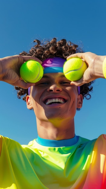 Foto grátis retrato de um jogador de tênis