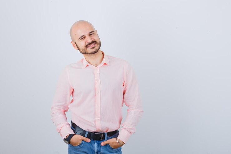 Foto grátis retrato de um jovem alegre