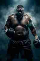 Foto grátis retrato de um lutador de boxe