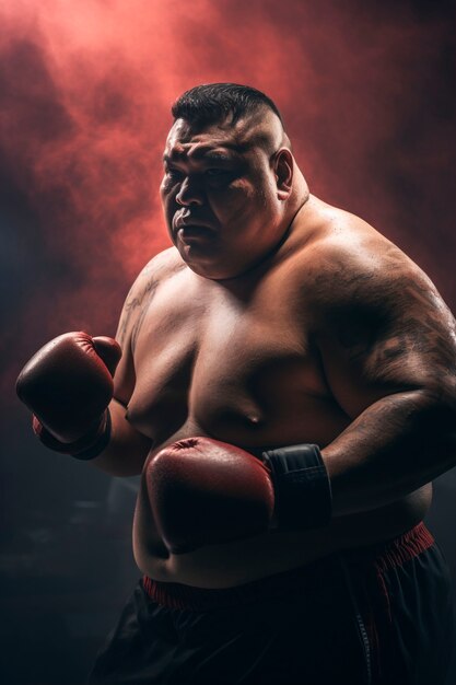 Retrato de um lutador de boxe