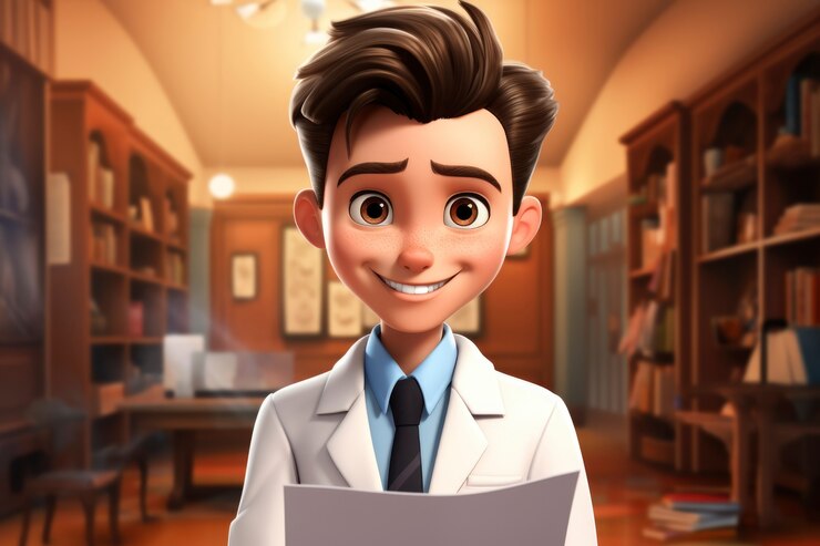Foto grátis retrato de um médico masculino 3d