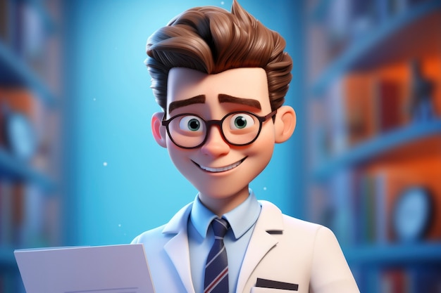 Foto grátis retrato de um médico masculino 3d