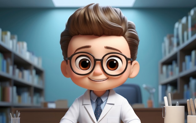 Foto grátis retrato de um médico masculino 3d