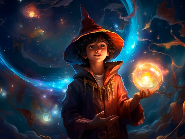 Foto grátis retrato de um personagem mágico de fantasia