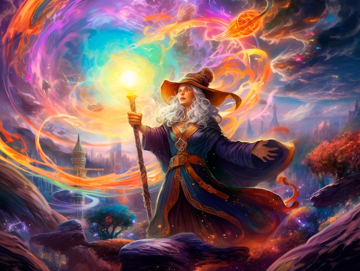 Foto grátis retrato de um personagem mágico de fantasia