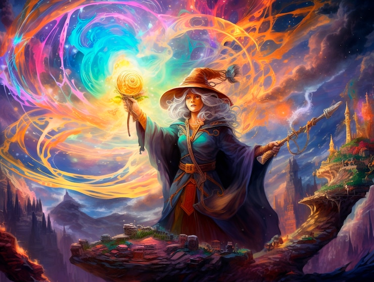 Foto grátis retrato de um personagem mágico de fantasia