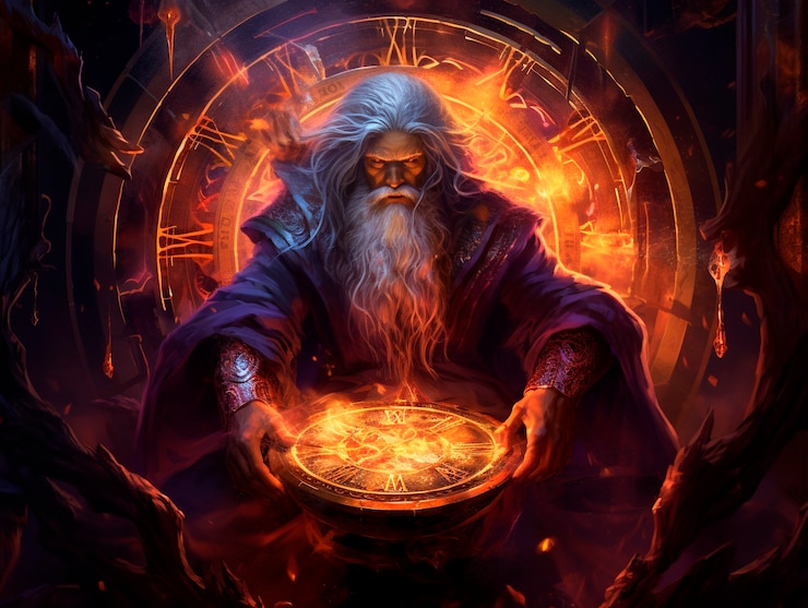 Foto grátis retrato de um personagem mágico de fantasia
