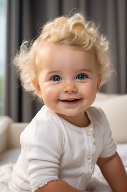 Foto grátis retrato de um recém-nascido adorável